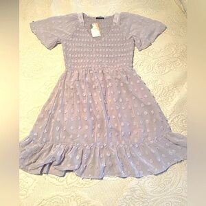 Swing Smocked Lavender Dress